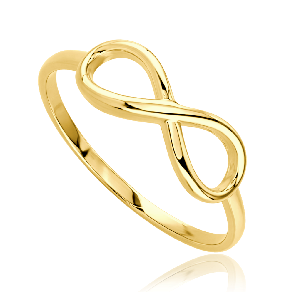 MINET Elegantní zlatý prsten nekonečno Au 585/1000 vel. 55 - 1,35g